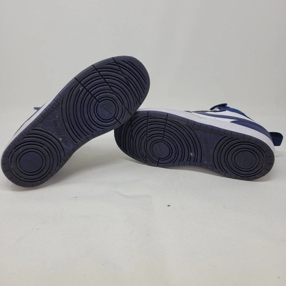 Nike Court Borough Mid 2 Shoes Sneakers Youth Size 4Y Blue Basketball CD7782-107